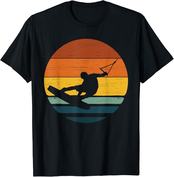 Wakeboarding VintageRetroGeschenk TShirt Amazon.de Fashion